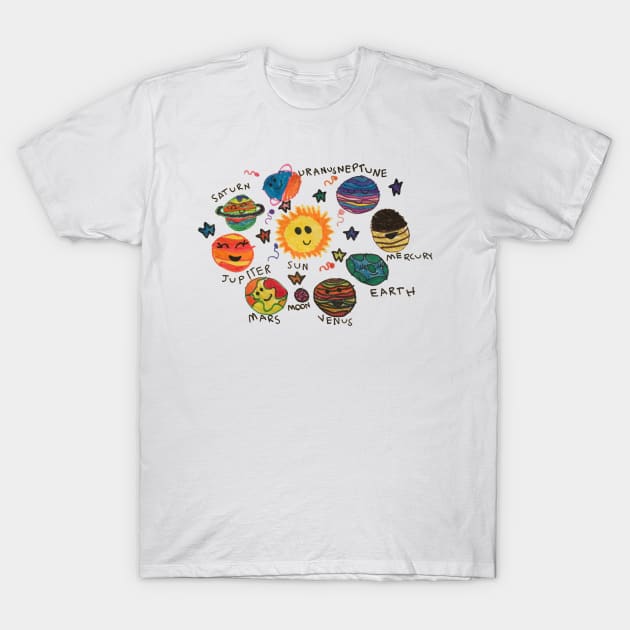 Solar System T-Shirt by WhitneyWooHoo